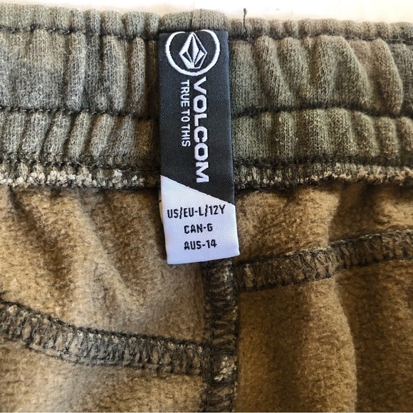 Volcom Deadly Stones Camouflaged Drawstring Distressed Sweatpants Joggers L/12Y - Picture 13 of 16